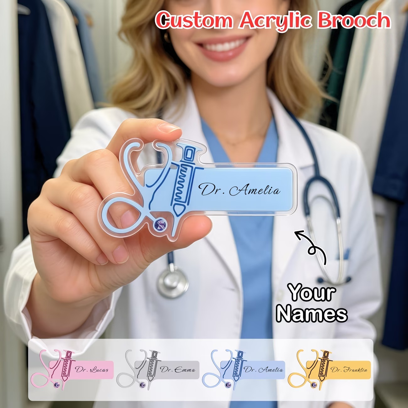 Personalized Name Box - Customized Name Keychain Personalized Acrylic Key