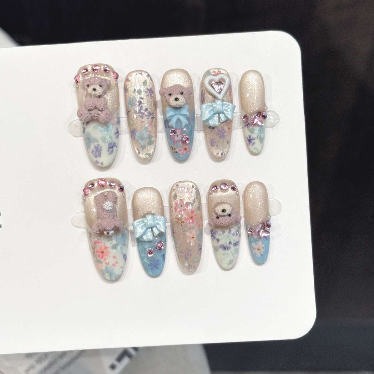 10PCS Oval Handmade Press On N - Pressed Flower Art review and price