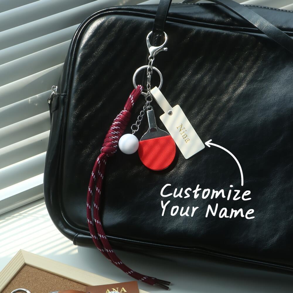 Customized Name Sports Themed  - Monogram Keychain Leather review and price