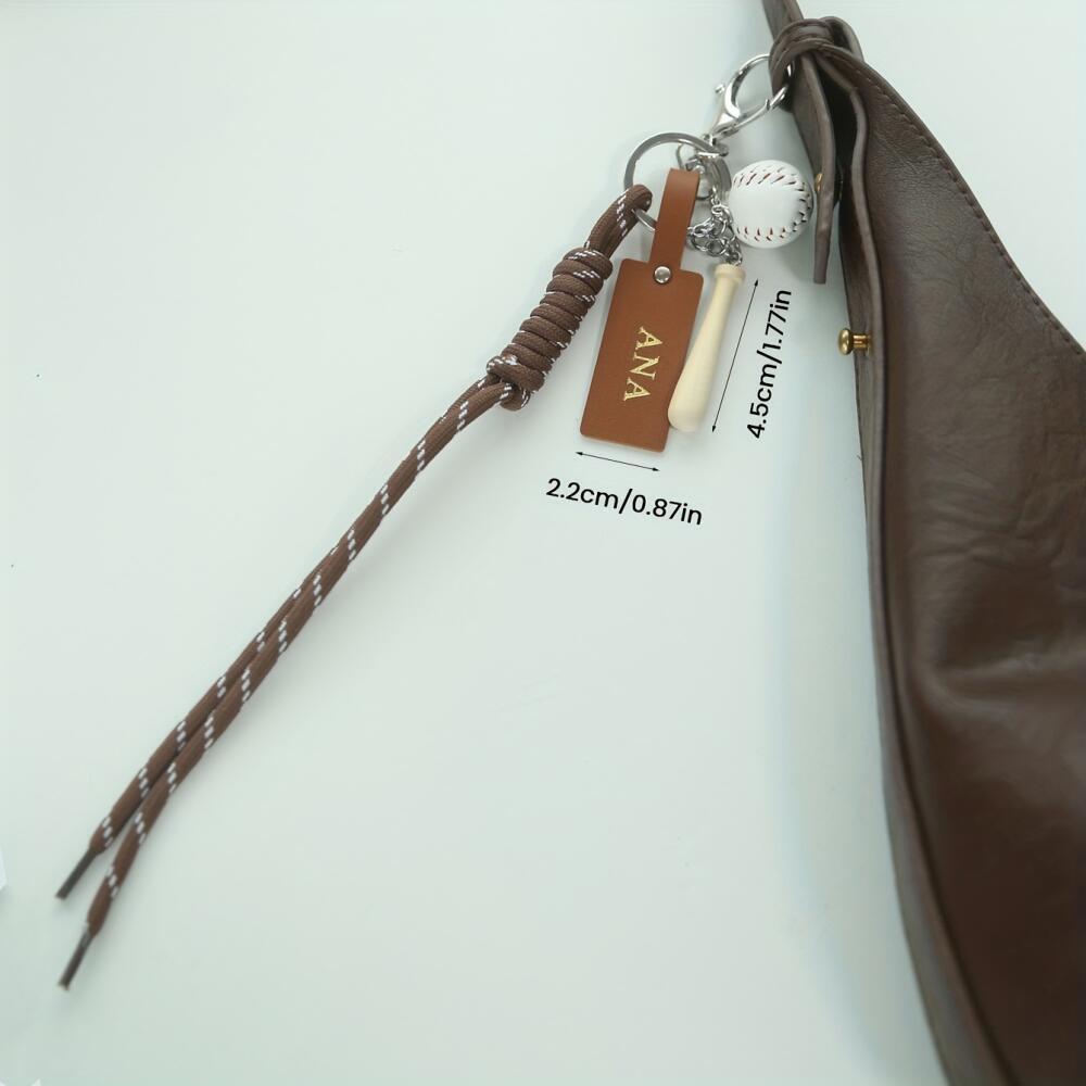 Customized Name Sports Themed  - Monogram Keychain Leather review and price