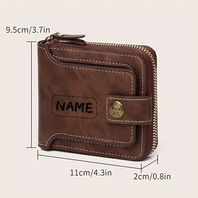 Custom Name Men's PU Wallet, C - Personalized Name Box review and price