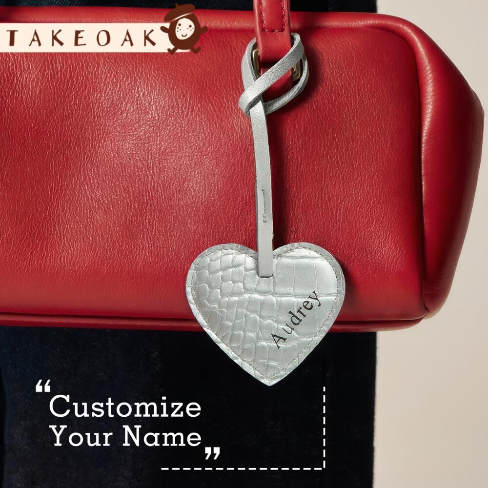 Personalized Heart Shape Faux  - Monogram Keychain Leather review and price