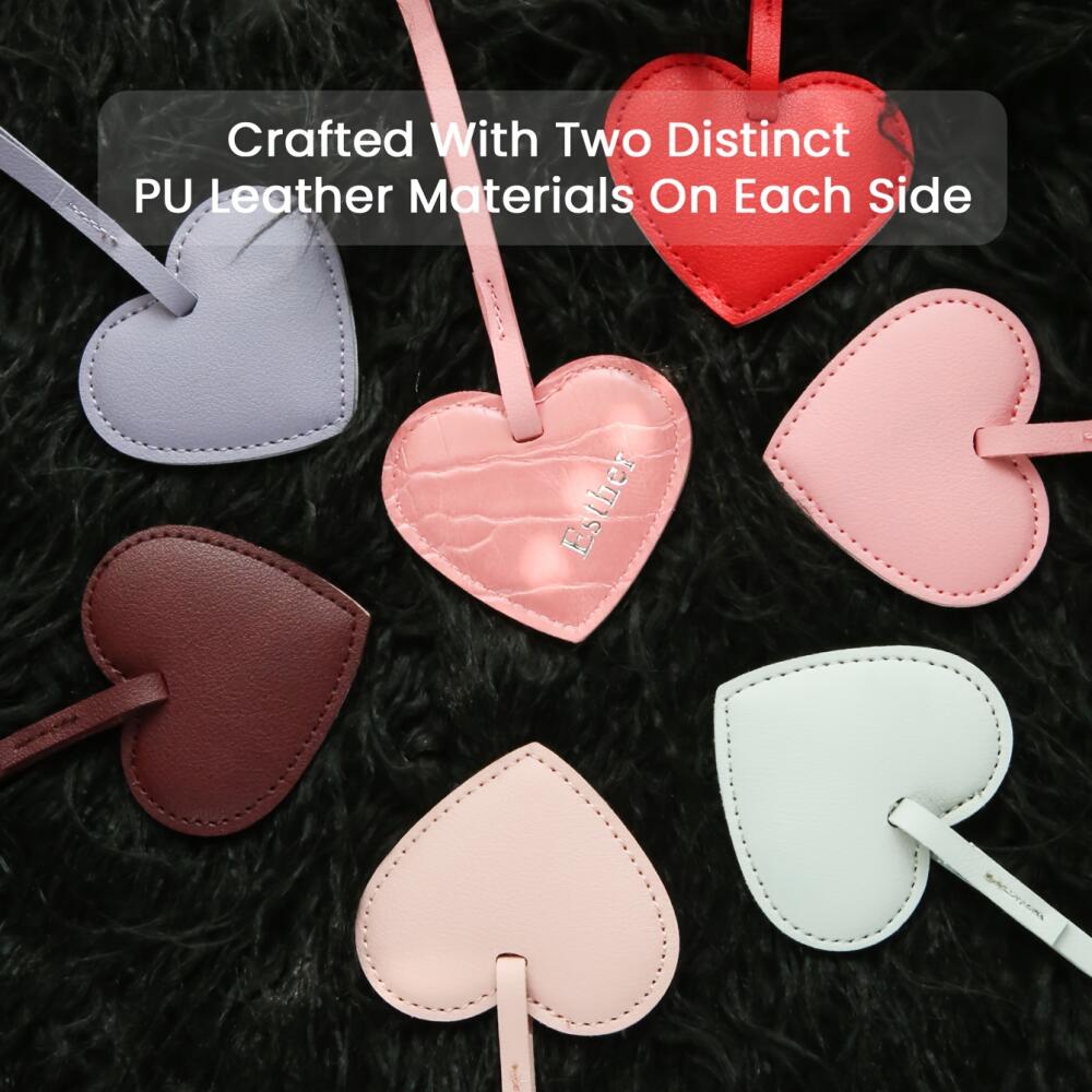 Personalized Heart Shape Faux  - Monogram Keychain Leather review and price