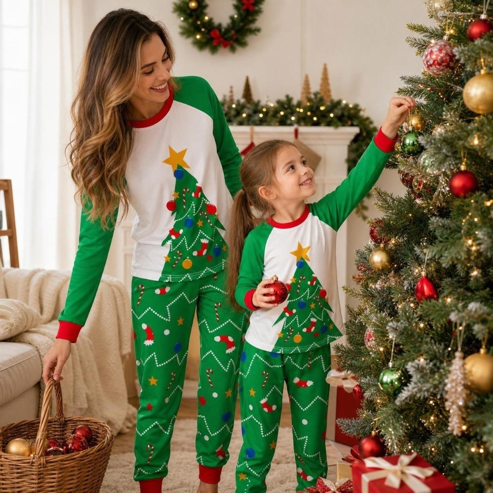 Long Sleeve Christmas Pyjamas  - Family Tree Print review and price
