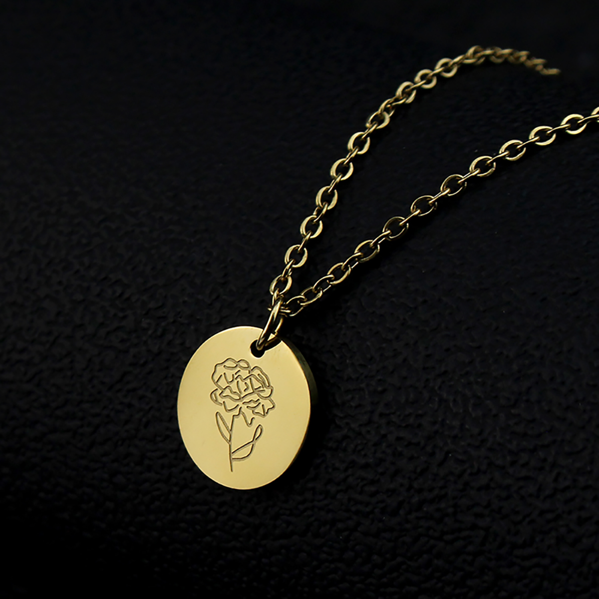 Titanium Steel December Flower - Birth Flower Necklace review and price
