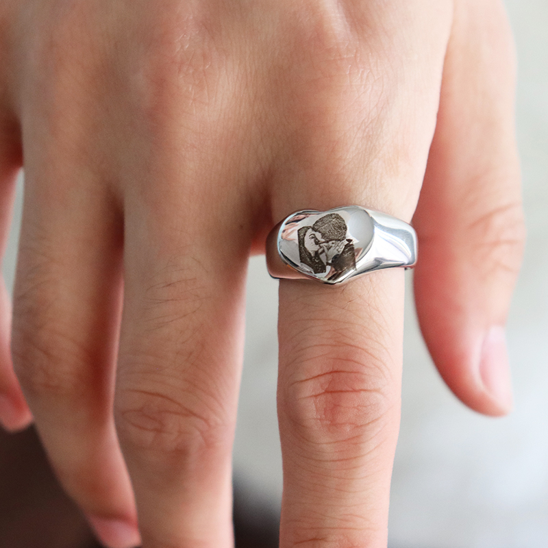 Custom Engraved Picture Logo N - Initial Ring Custom review and price