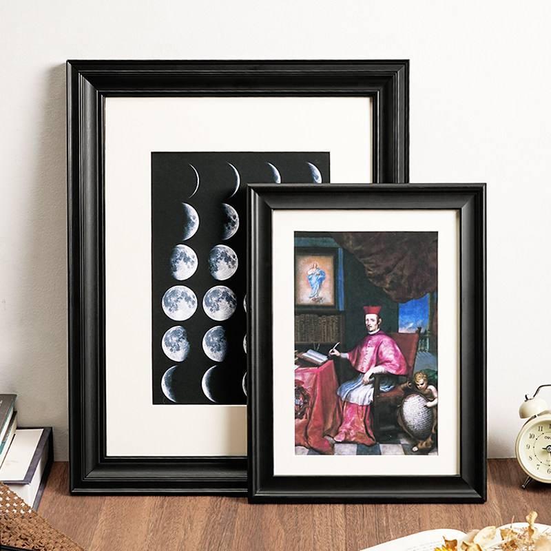 Vintage Black Solid Wood Pictu - Engraved Wood Frame review and price