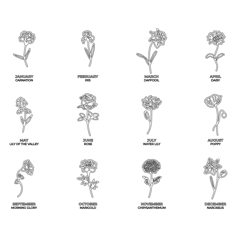 Custom Flower Initial Letter P - Birth Flower Necklace review and price