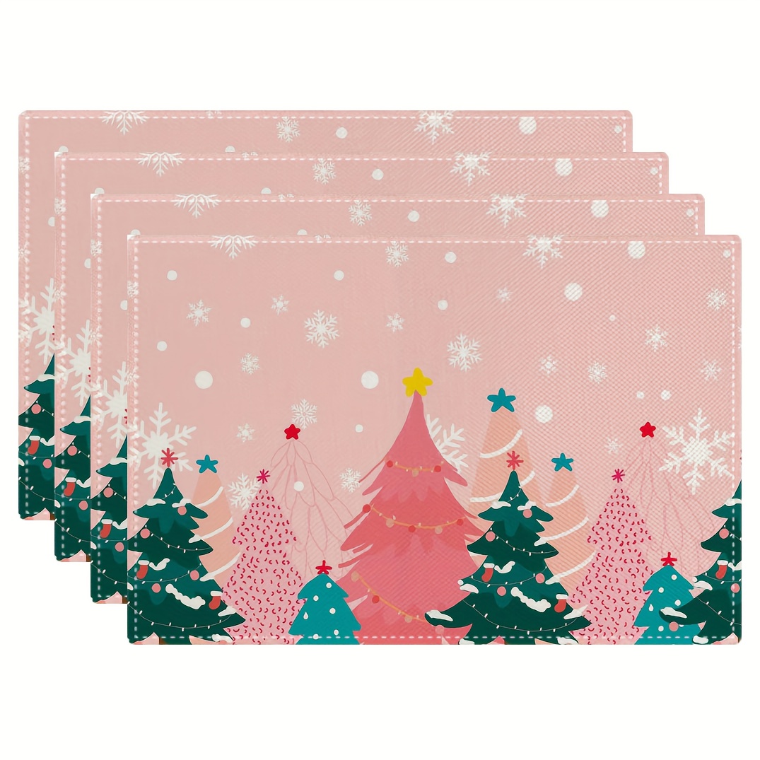 Pink Christmas Tree Printed Pl - Family Tree Print review and price