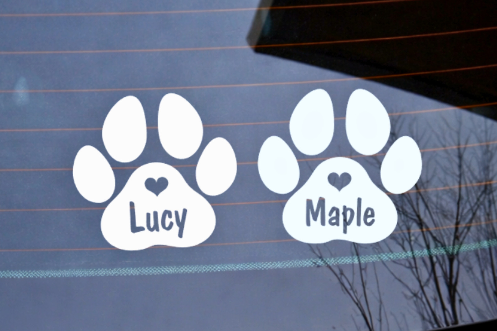 2pcs Personalised Paw Print wi - Pet Portrait Custom review and price