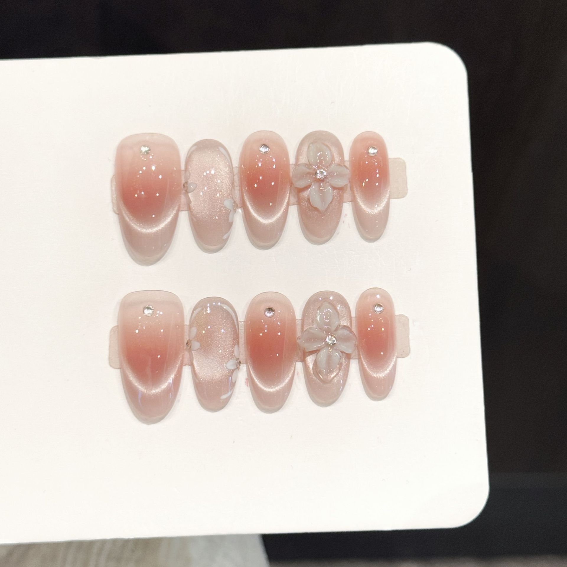 10pcs Handmade Press On Nails  - Pressed Flower Art review and price